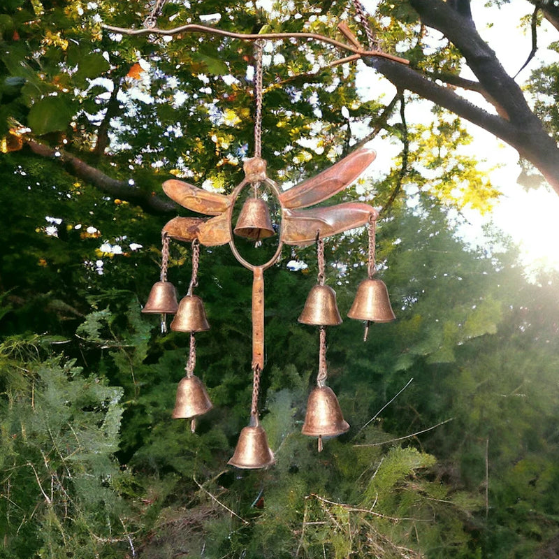 Handmade Dragonfly With Bells Wind Chime