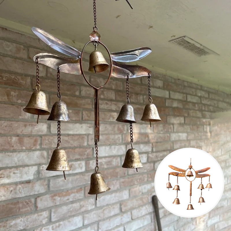 Handmade Dragonfly With Bells Wind Chime