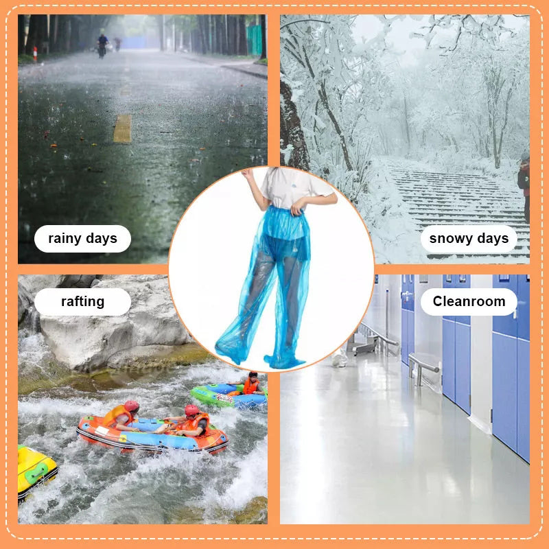 Outdoor Foot Wrap Disposable Long Rain Pants