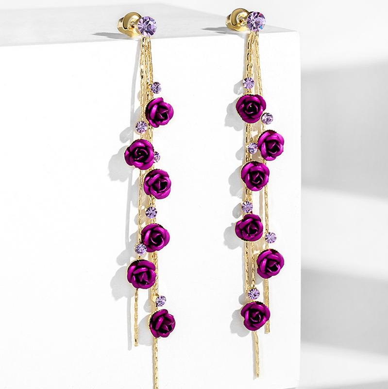 Rose Tassel Earring