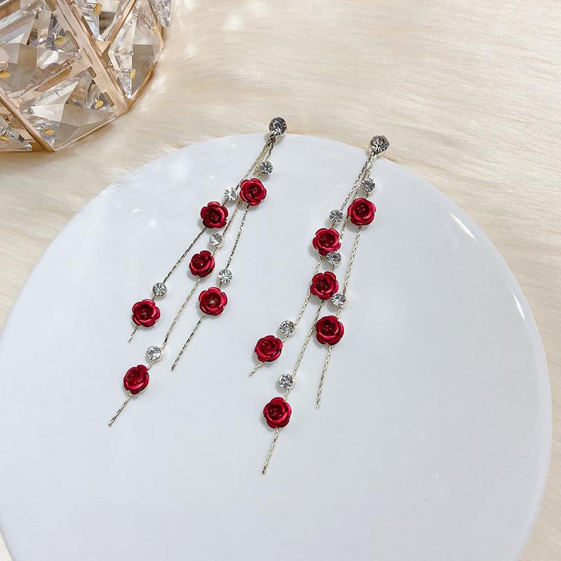 Rose Tassel Earring