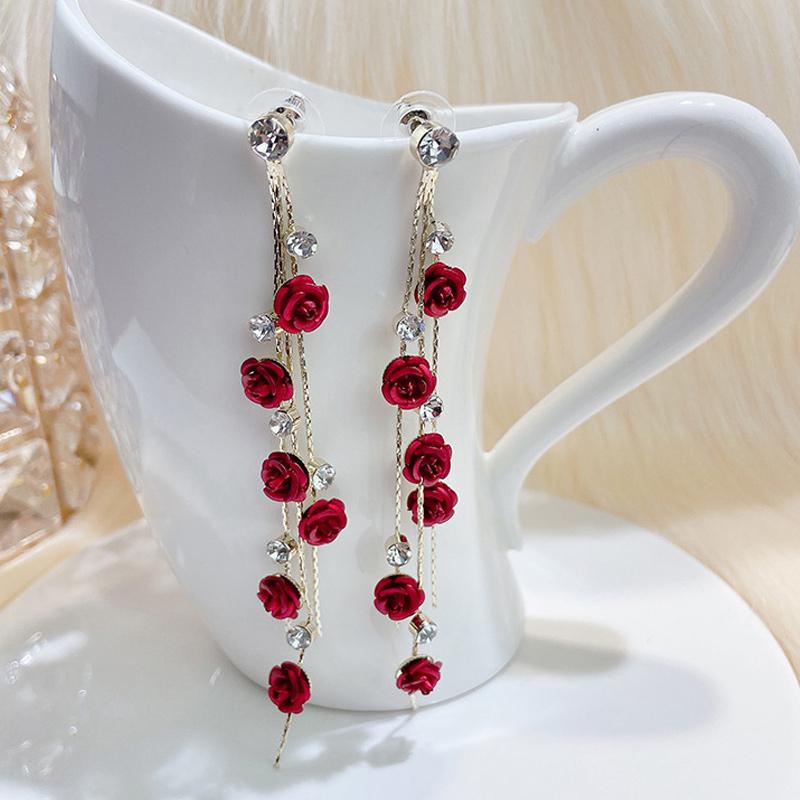 Rose Tassel Earring