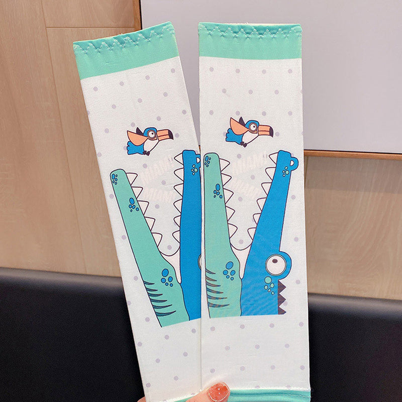 Sun Protection Cartoon Cooling Arm Sleeves for Children