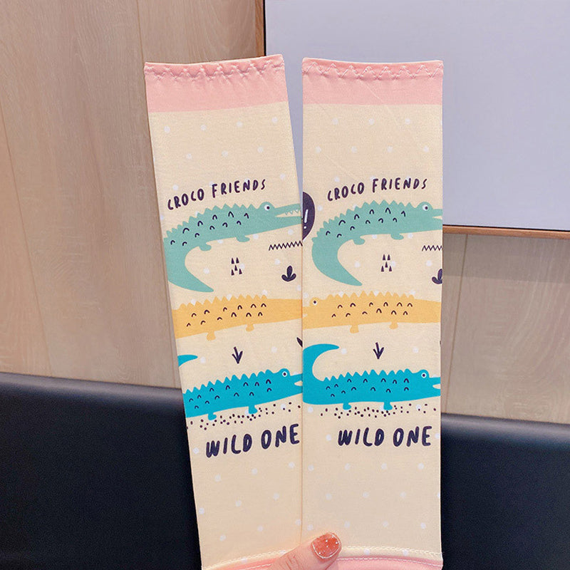Sun Protection Cartoon Cooling Arm Sleeves for Children