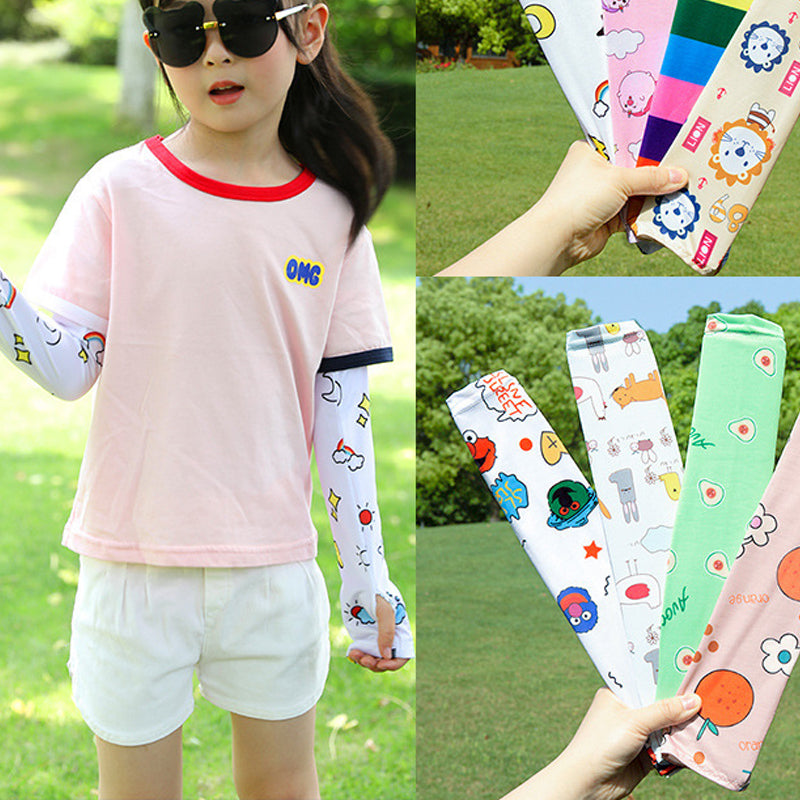 Sun Protection Cartoon Cooling Arm Sleeves for Children