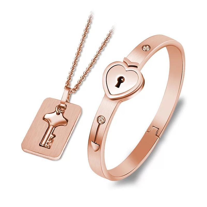 Clapfun™Heart Lock Bracelet & Necklace