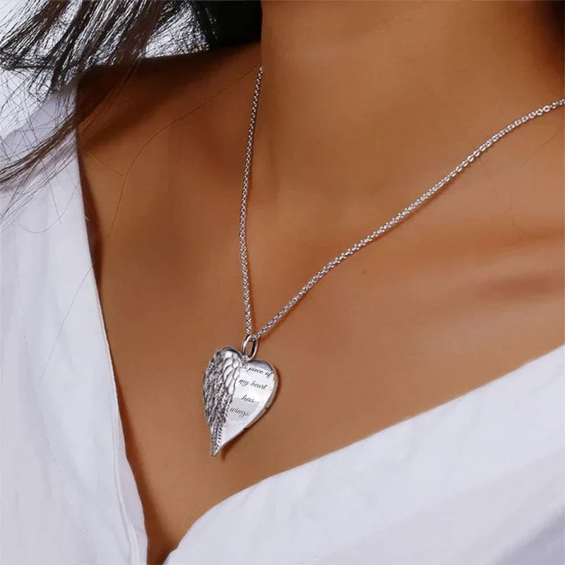 God Has You In His Arms, I Have You In My Heart Wing Necklace