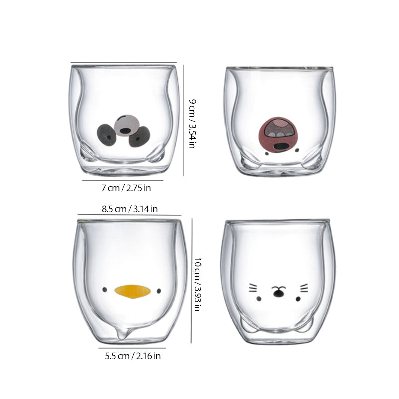 Creative Double-Layer Glass Mug