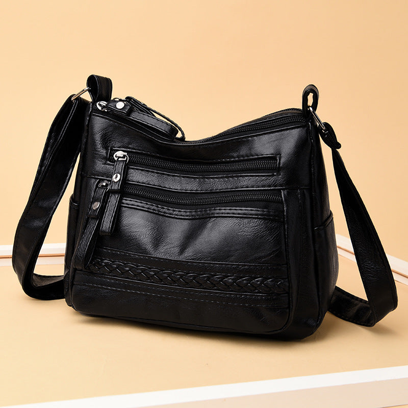 Capacity Soft Leather Bag