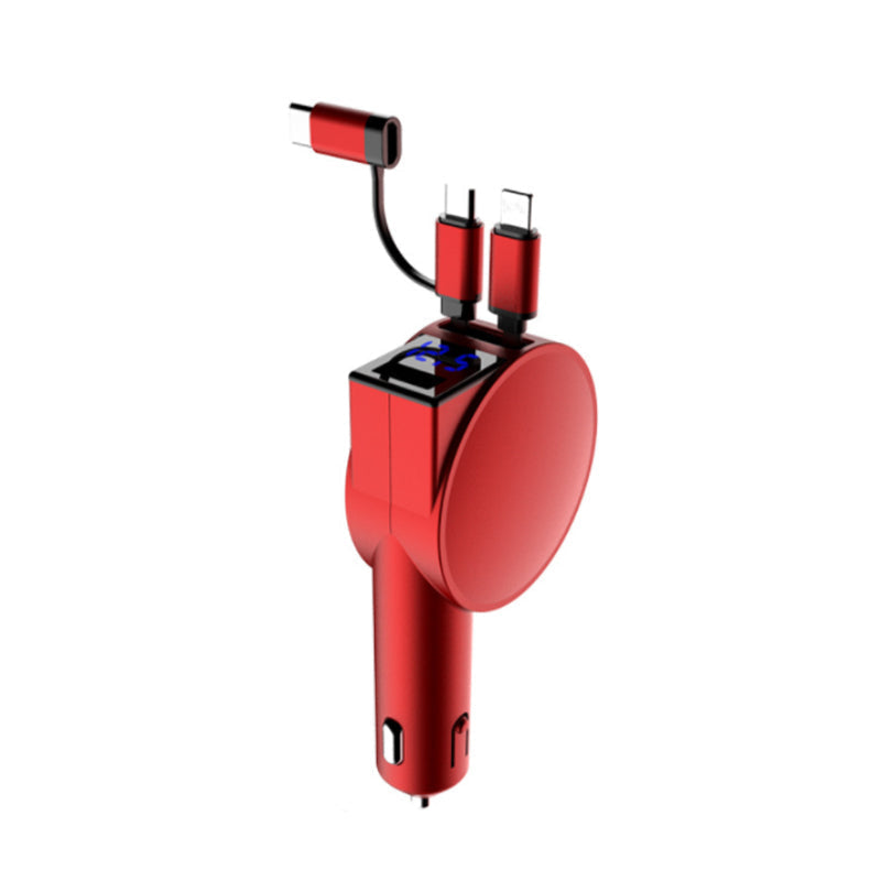 3-in-1 Retractable Fast Charging Car Adapter