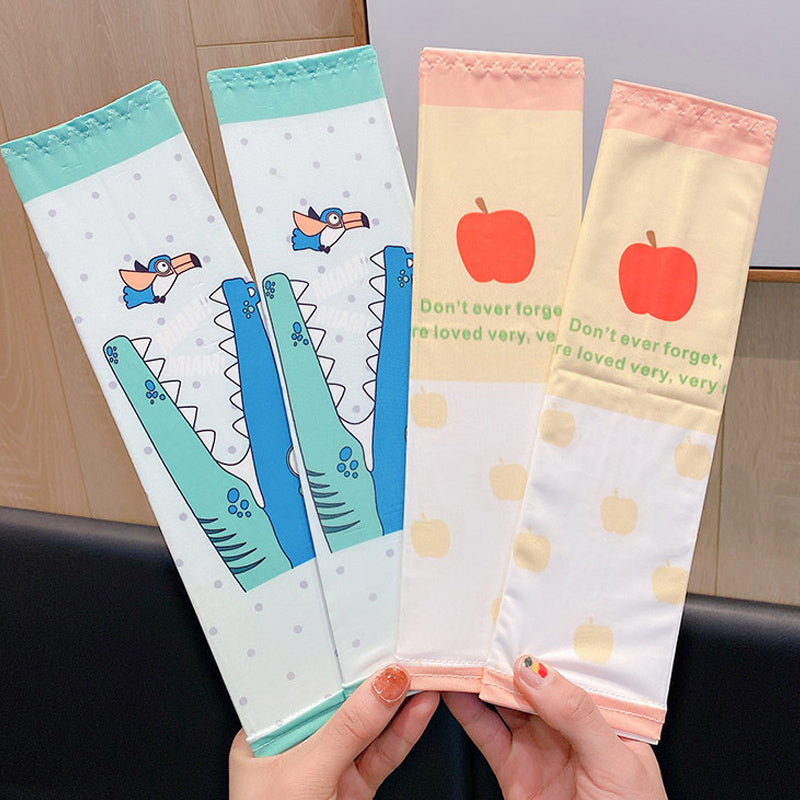 Sun Protection Cartoon Cooling Arm Sleeves for Children