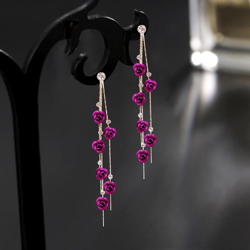 Rose Tassel Earring