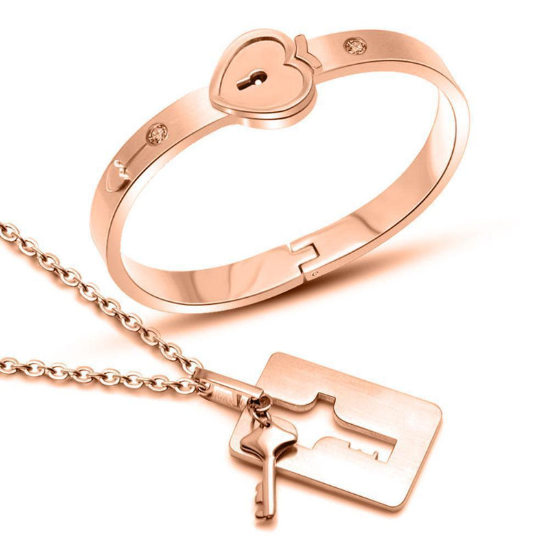 Clapfun™Heart Lock Bracelet & Necklace