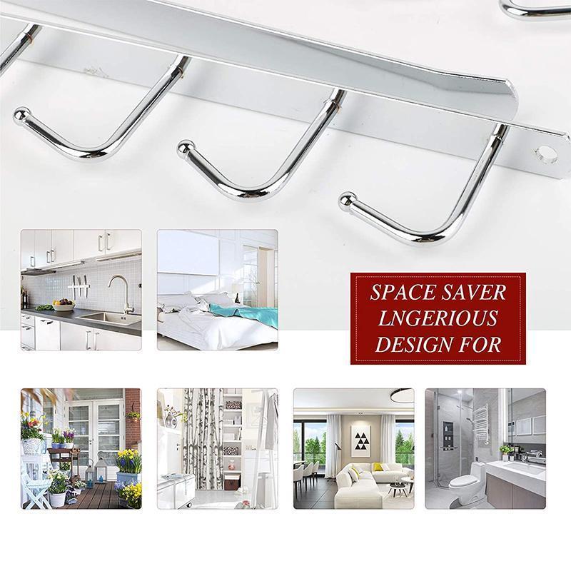 Clapfun™ 6 Hooks Under-Cabinet Hanger Rack