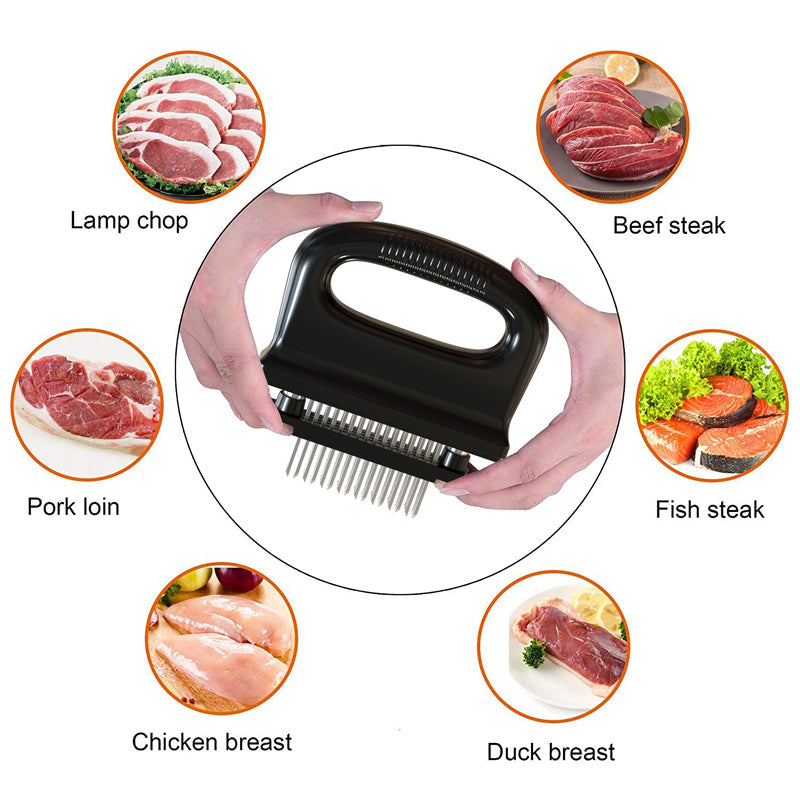 Meat Tenderizer with 48 Stainless Steel Blades