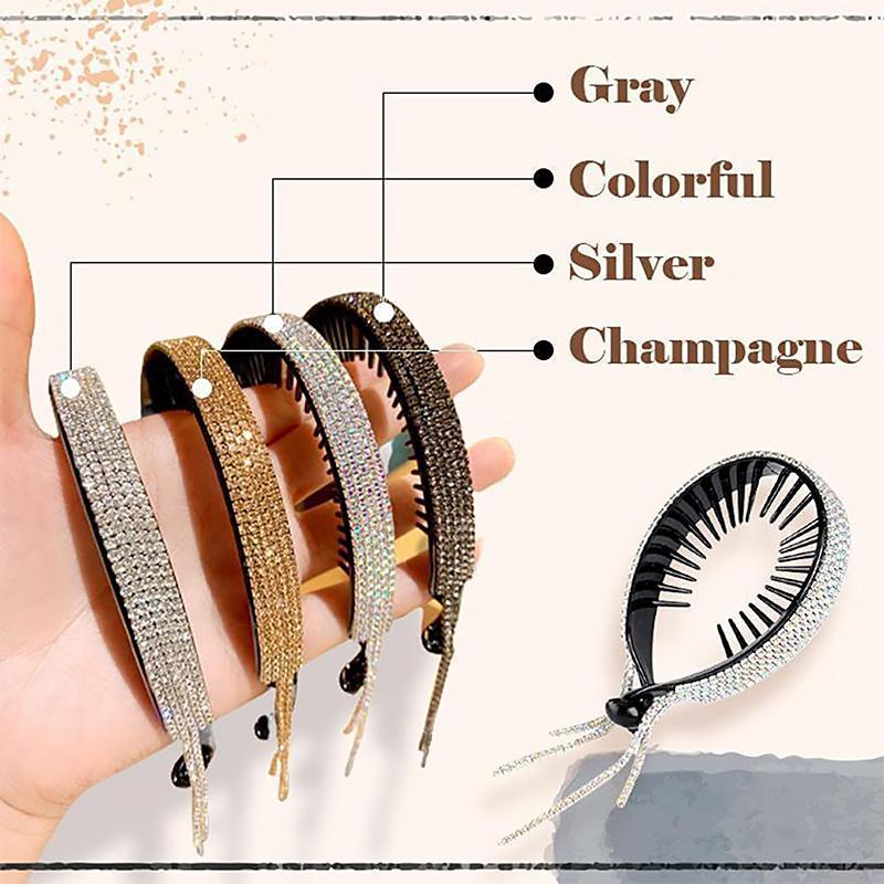 Elegant Headdress With Rhinestone Pom Pom