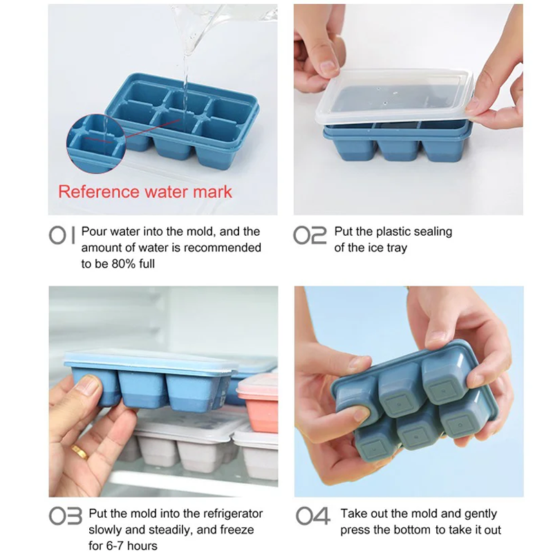 Clapfun™ Mini Square Ice Cube Mold, 3pcs
