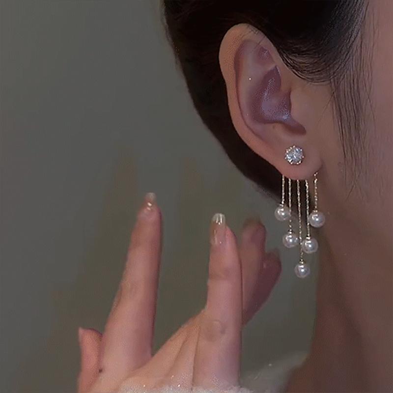 Pearl Tassel Earrings