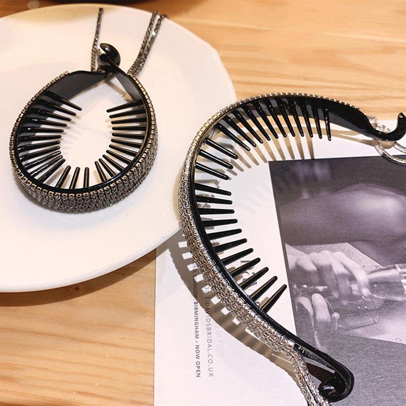 Elegant Headdress With Rhinestone Pom Pom