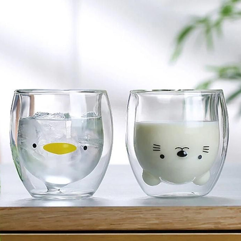 Creative Double-Layer Glass Mug