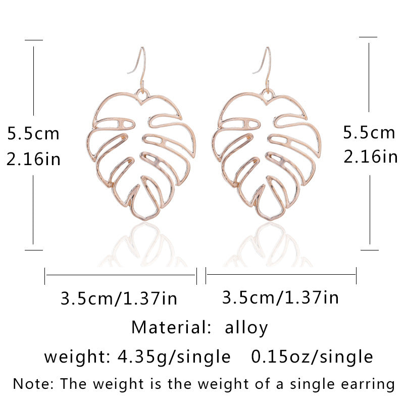 Palm Leaf Large Earrings