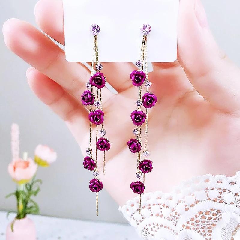 Rose Tassel Earring